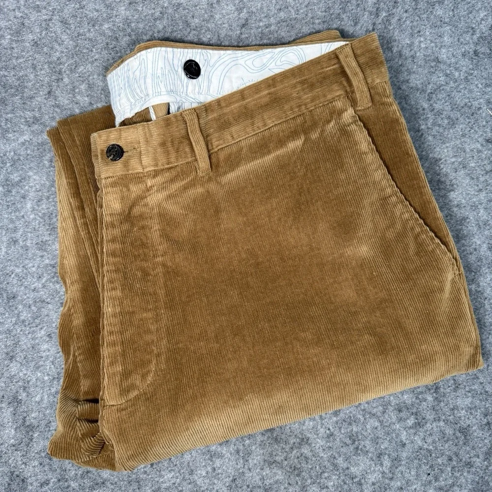 Castaway Nantucket Island Mens 42x30 Brown Tan Pinwale Corduroy Pants‎ Preppy